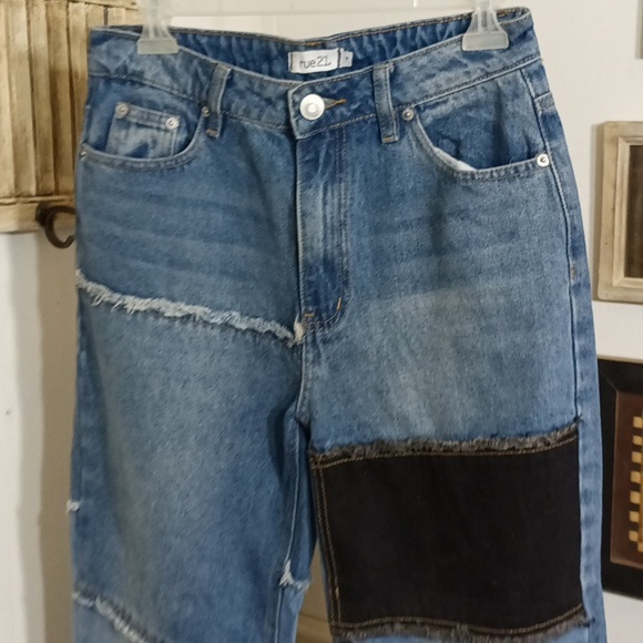 Rue 21 wide leg denim Blue jeans - Picture 5 of 8